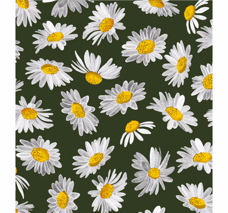 Nature wallpaper field of daisies - TenStickers