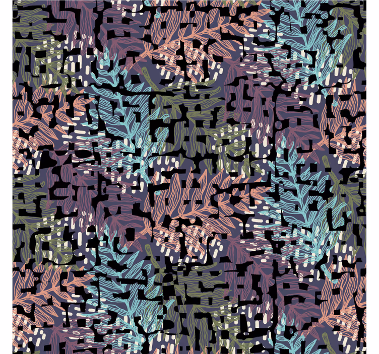 Nature wallpaper with vibrant leafy design - TenStickers