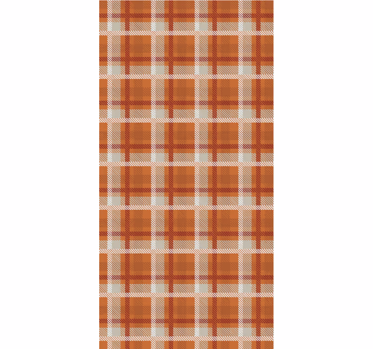 Master bedroom wallpaper autumn checkered design - TenStickers