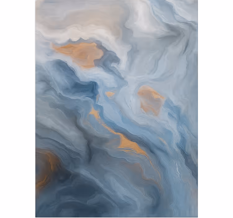 Marble effect wallpaper in amber and blue shades - TenStickers