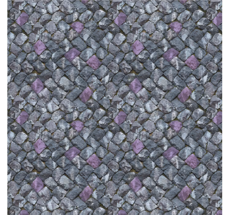 Stone effect wallpaper in kawaii style pebbles - TenStickers