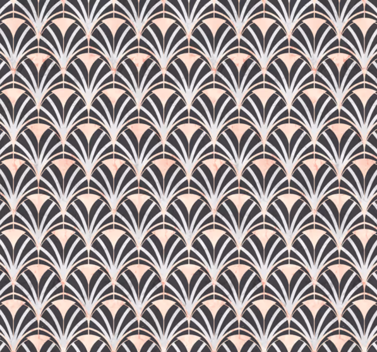 Tile effect wallpaper in art deco marble design - TenStickers