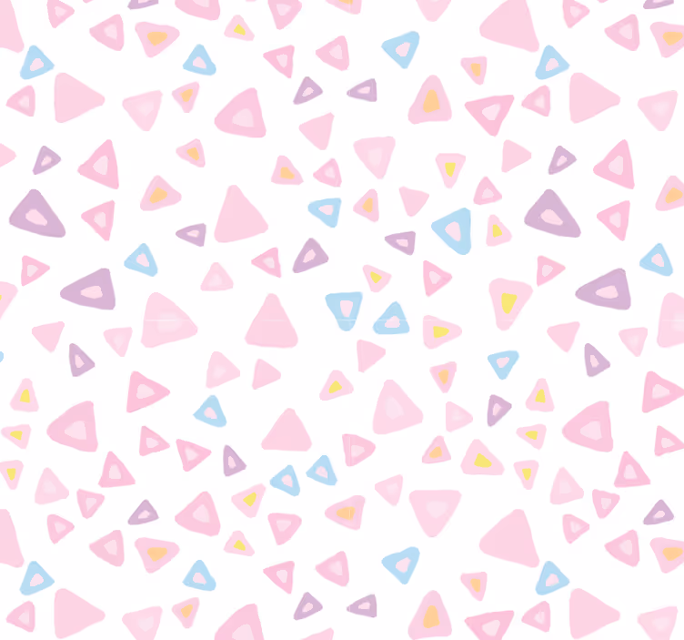 Tile effect wallpaper kawaii style pastel design - TenStickers