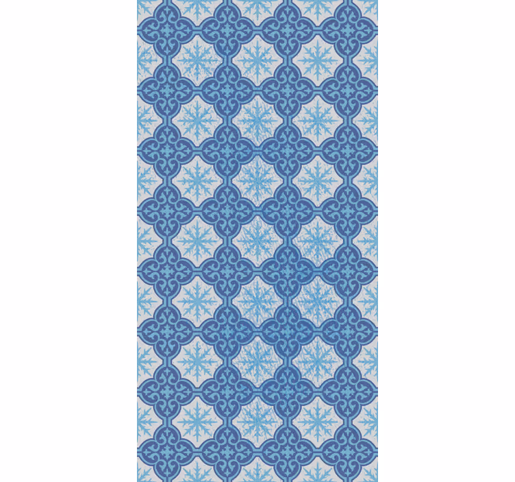 Tile effect wallpaper snowflake emblem - TenStickers