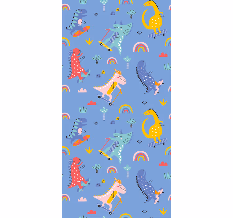 Skateboarding scene wallpaper childrens room - TenStickers