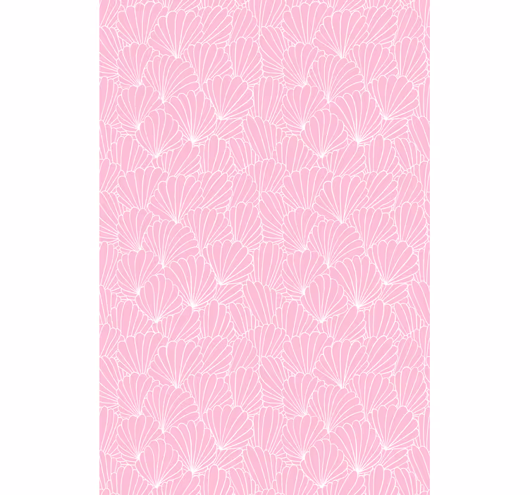 Wallpaper childrens room pink shell pattern - TenStickers
