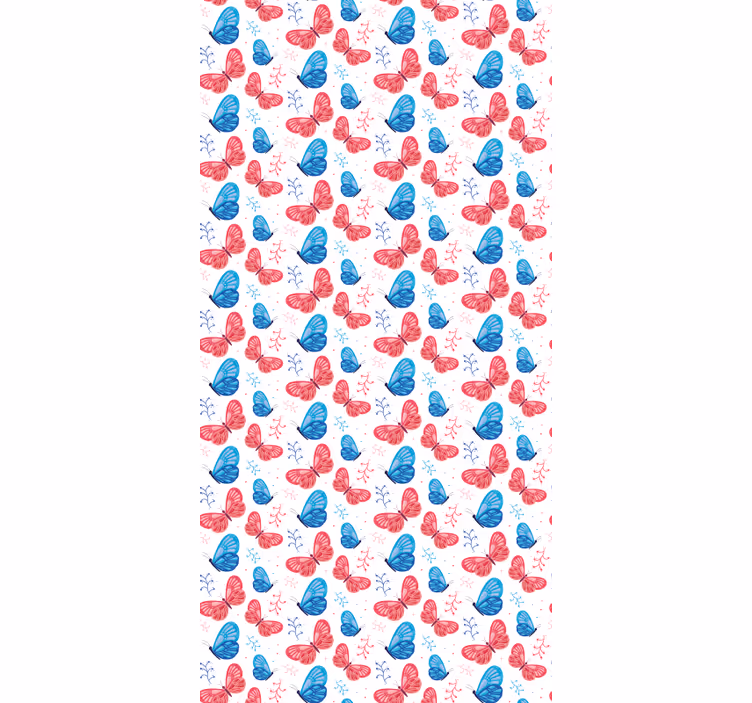 Butterflies wallpaper with branches - TenStickers