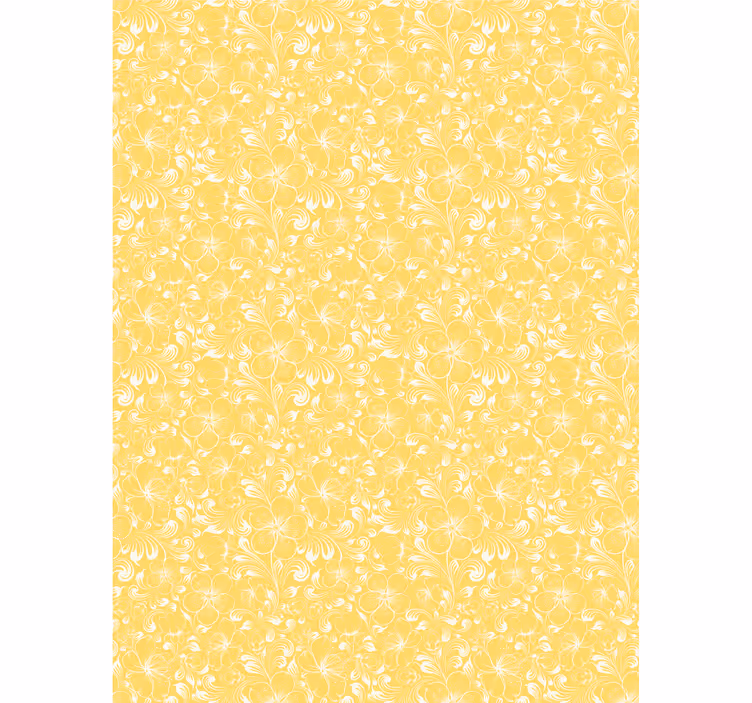 Hallway wallpaper with delicate yellow motif - TenStickers