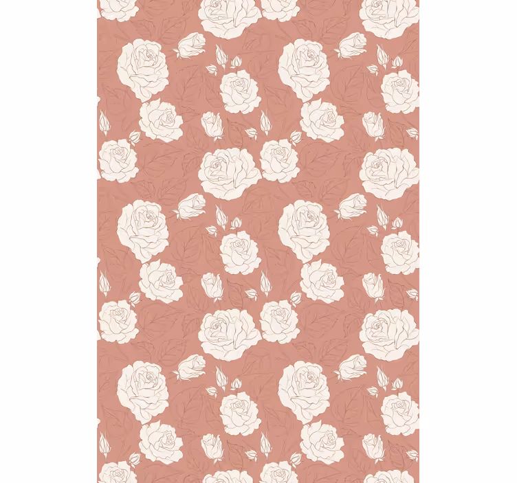 Hallway wallpaper with delicate arrangement - TenStickers
