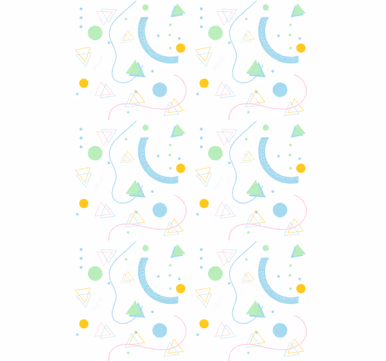 Nordic wallpaper green and blue triangle pattern - TenStickers