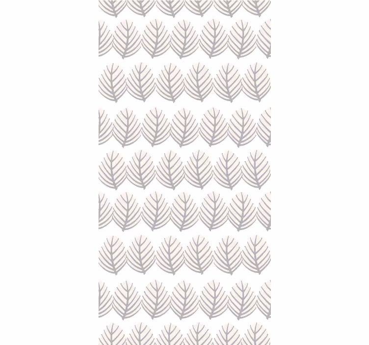Nordic wallpaper with grey leaf pattern - TenStickers