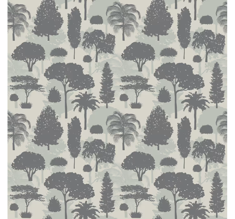 Nordic wallpaper with tree patterns in nordic style - TenStickers
