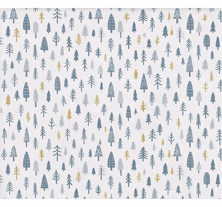 Nordic wallpaper nordic winter forest landscape - TenStickers