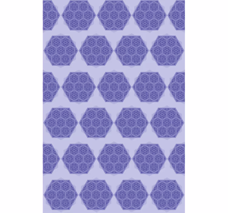 Textured wallpaper with intricate purple hexagons - TenStickers