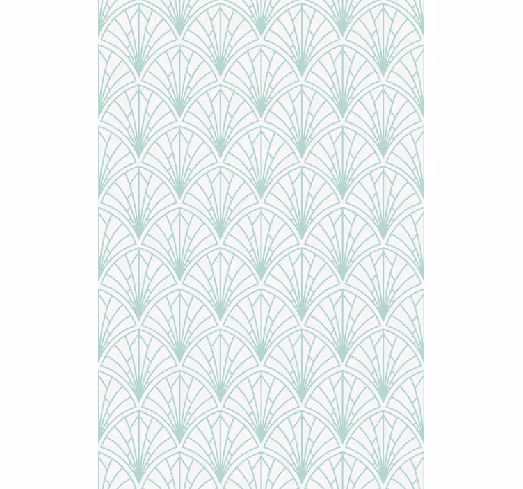 Textured wallpaper geometric green leaf design - TenStickers