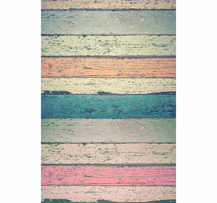 Rustic wallpaper in aged light wood design - TenStickers