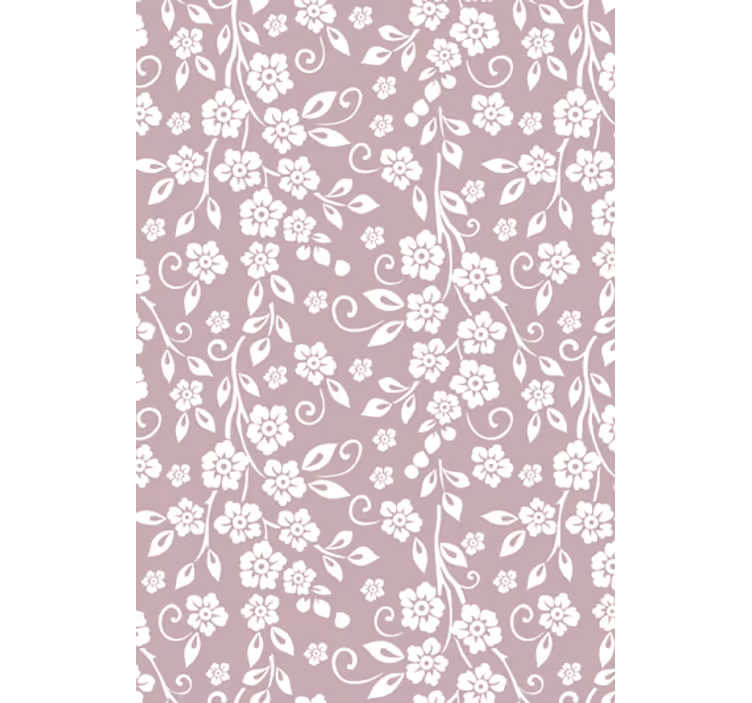 Living area wallpaper elegant floral design - TenStickers