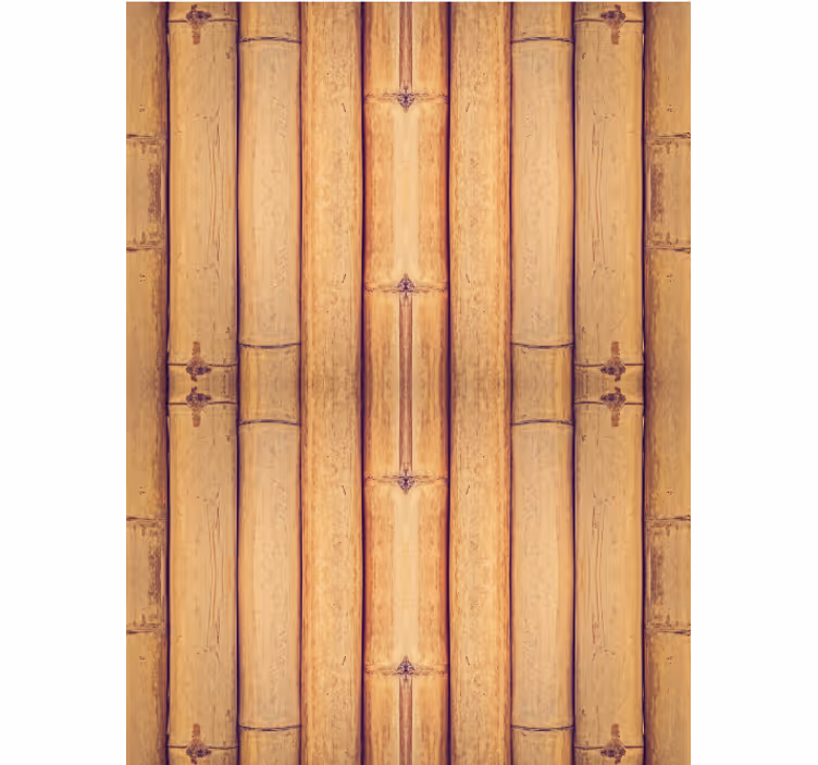 Living area wallpaper bamboo wood texture effect - TenStickers