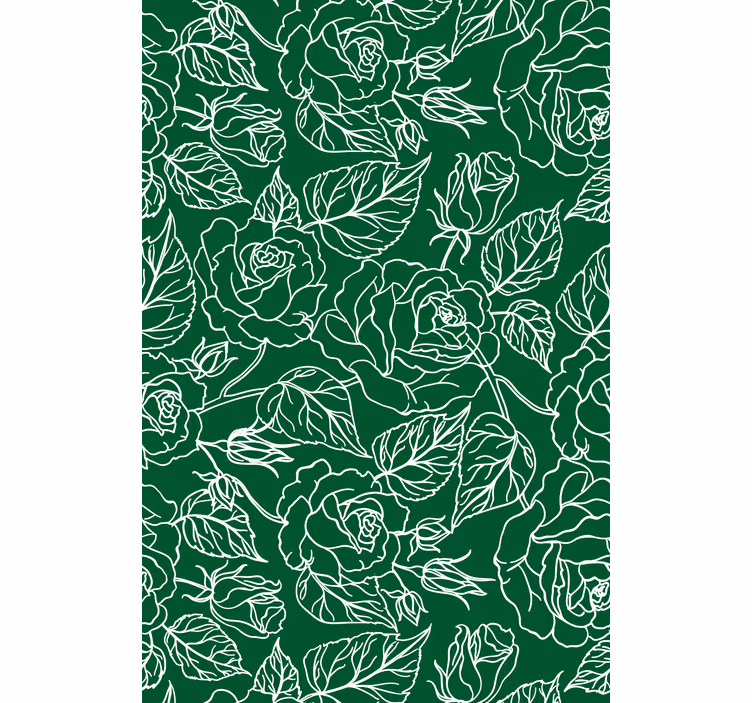 Living area wallpaper graceful botanical arrangement - TenStickers