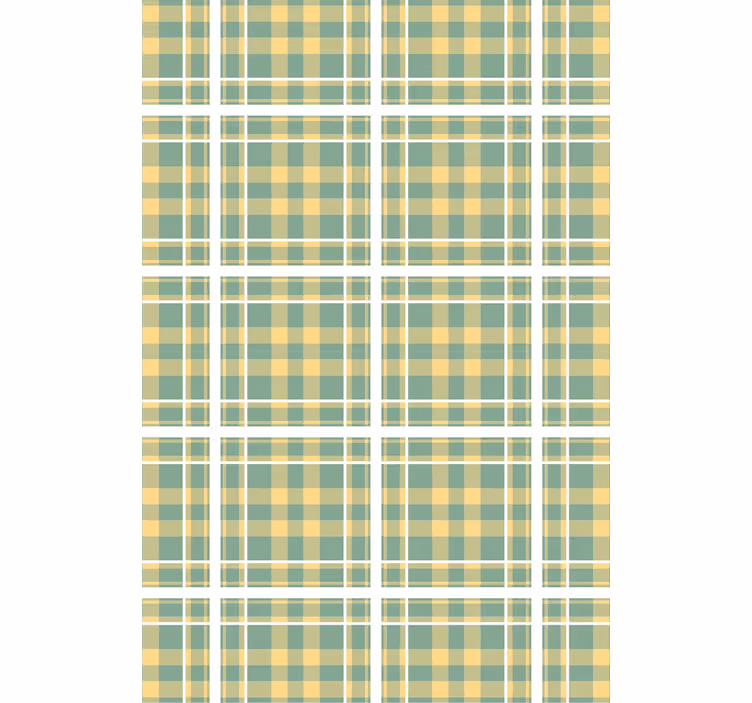 Living area wallpaper in checkered pattern design - TenStickers