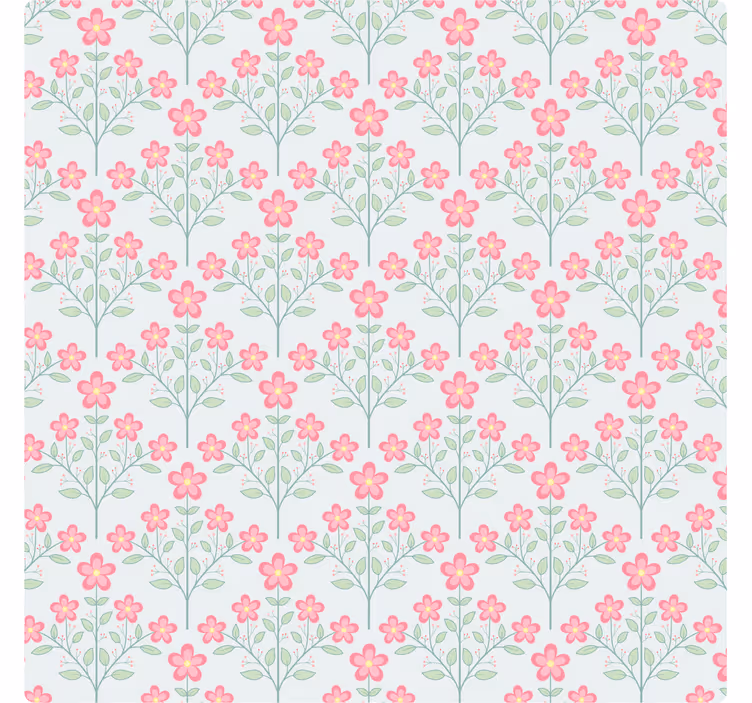 Tile effect wallpaper floral small tile - TenStickers