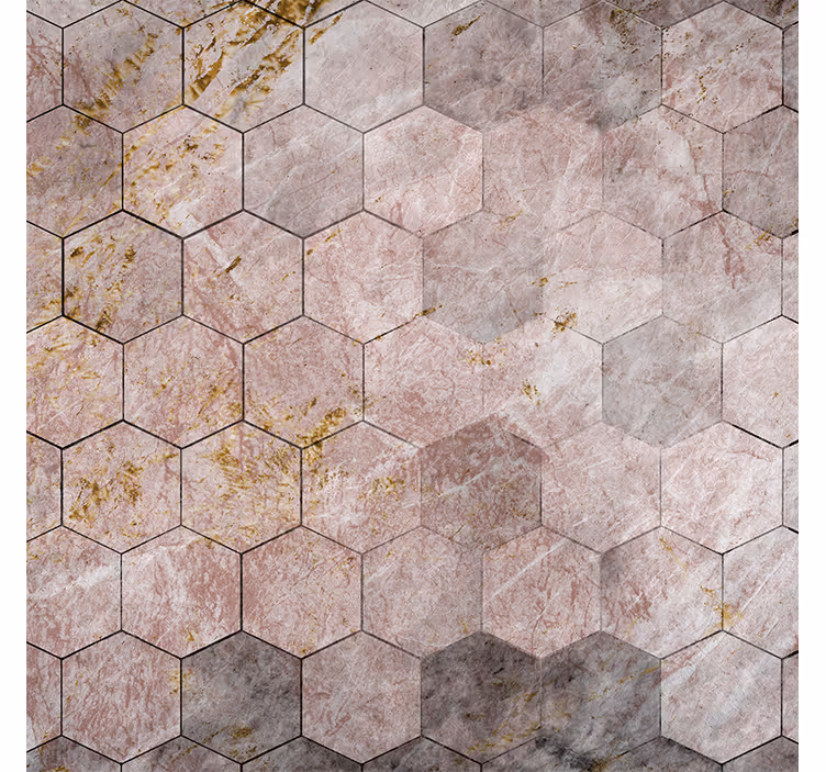 Retro wallpaper hexagonal pattern with ombre effect - TenStickers