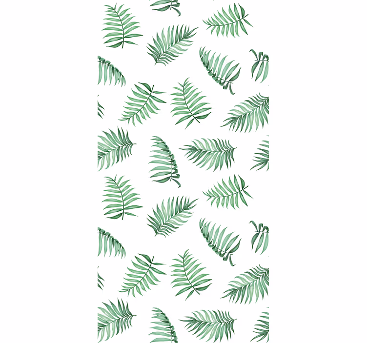 Wallpaper of a tree with green palm leaves - TenStickers