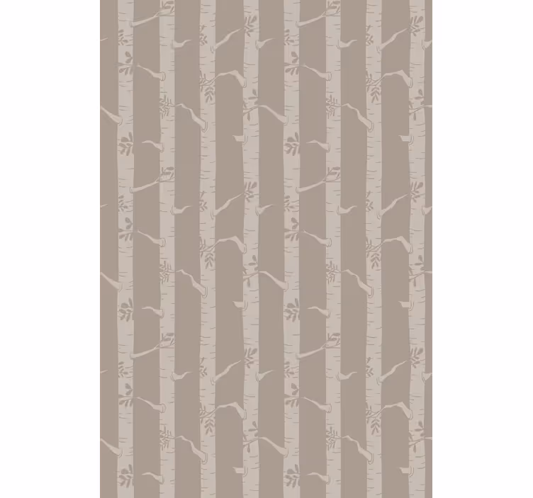 Wallpaper of a tree thin trees scandinavian design - TenStickers