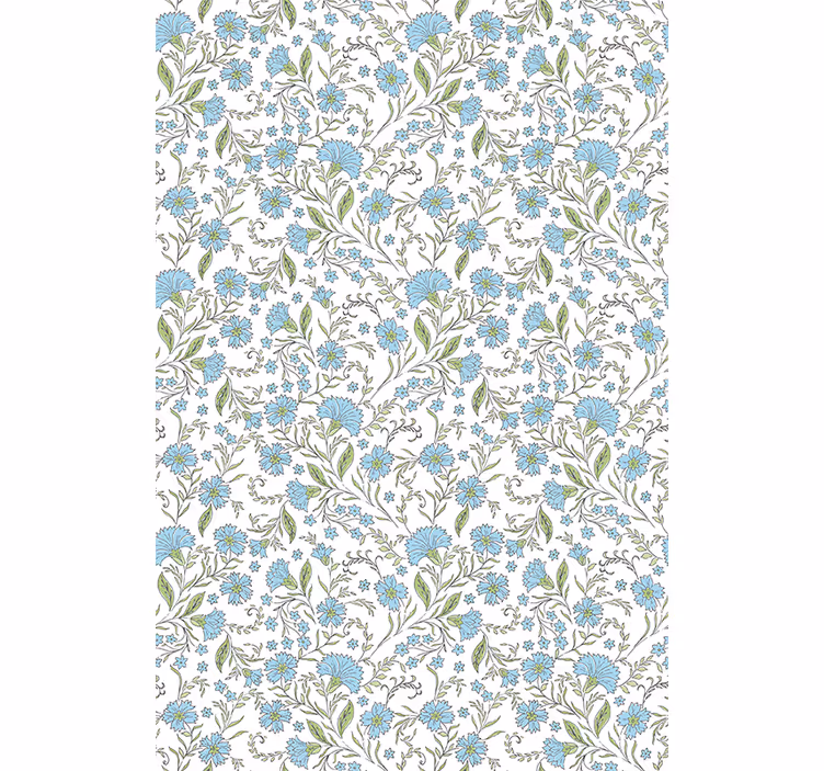 Wallpaper office flower on a white background - TenStickers