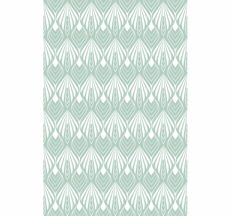 Wallpaper office pastel green leaves pattern - TenStickers