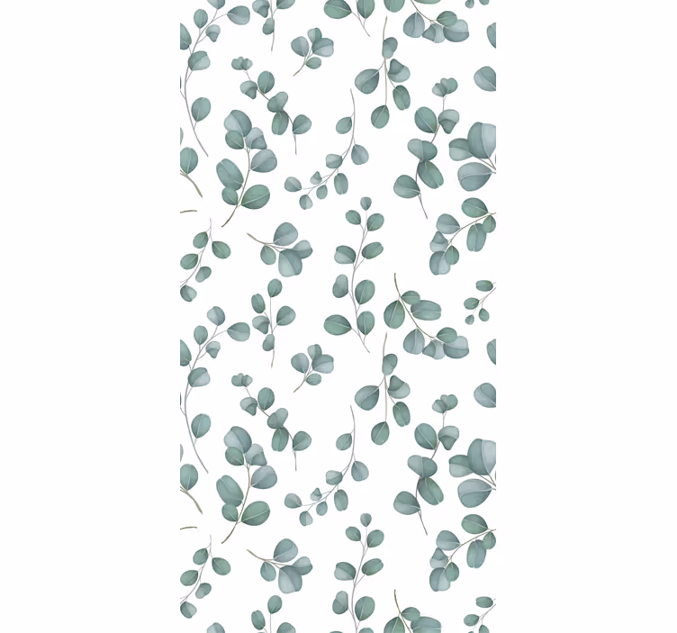 Living area wallpaper eucalyptus leaf design - TenStickers