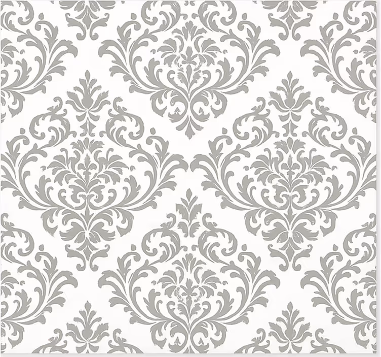 Living area wallpaper baroque grey design - TenStickers