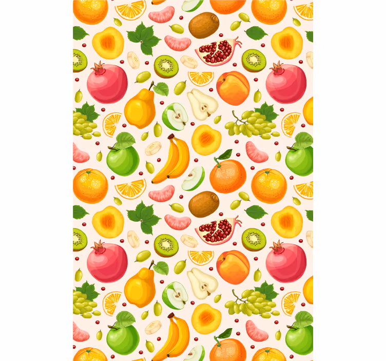 Kitchen wallpaper colorful fruit medley - TenStickers