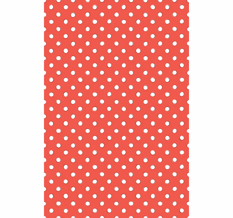 Kitchen wallpaper in red polka dots - TenStickers