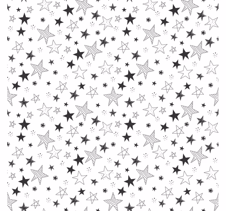 Contemporary wallpaper dots and stars - TenStickers