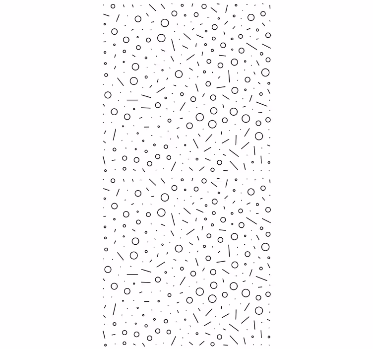 Contemporary wallpaper with black and white shapes - TenStickers