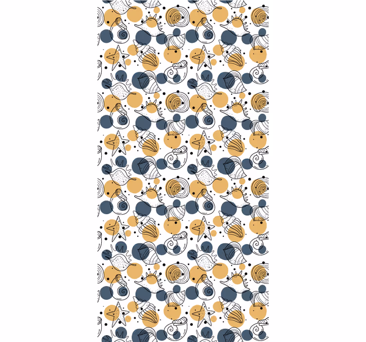 Contemporary wallpaper shell pattern design - TenStickers