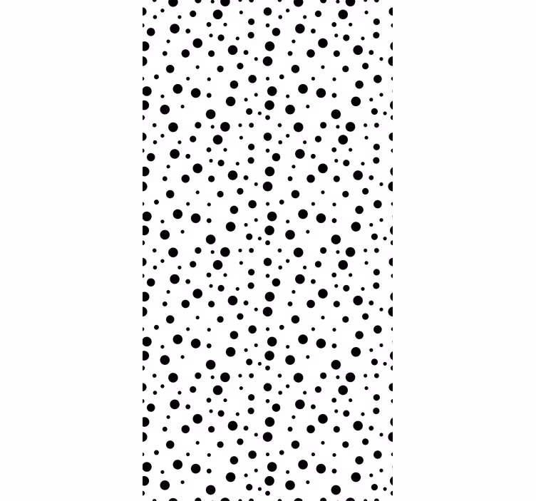 Contemporary wallpaper black dots on white - TenStickers