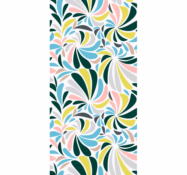 Contemporary wallpaper chained colored feathers - TenStickers