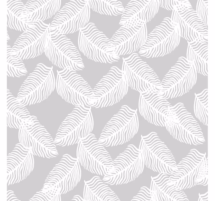 Contemporary wallpaper grey minimalist floral design - TenStickers