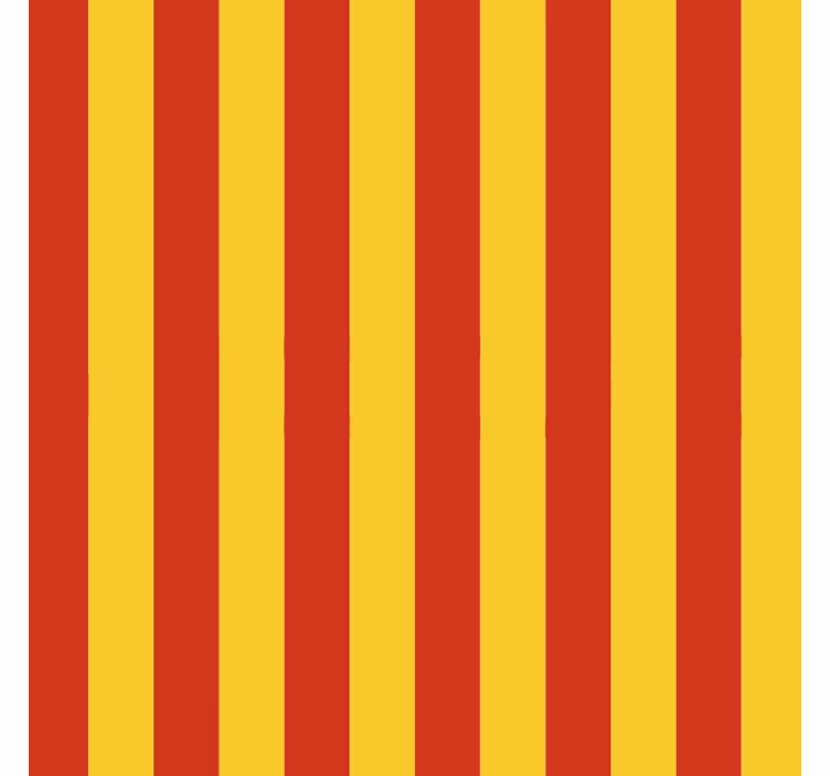 Contemporary wallpaper in yellow and red stripes - TenStickers