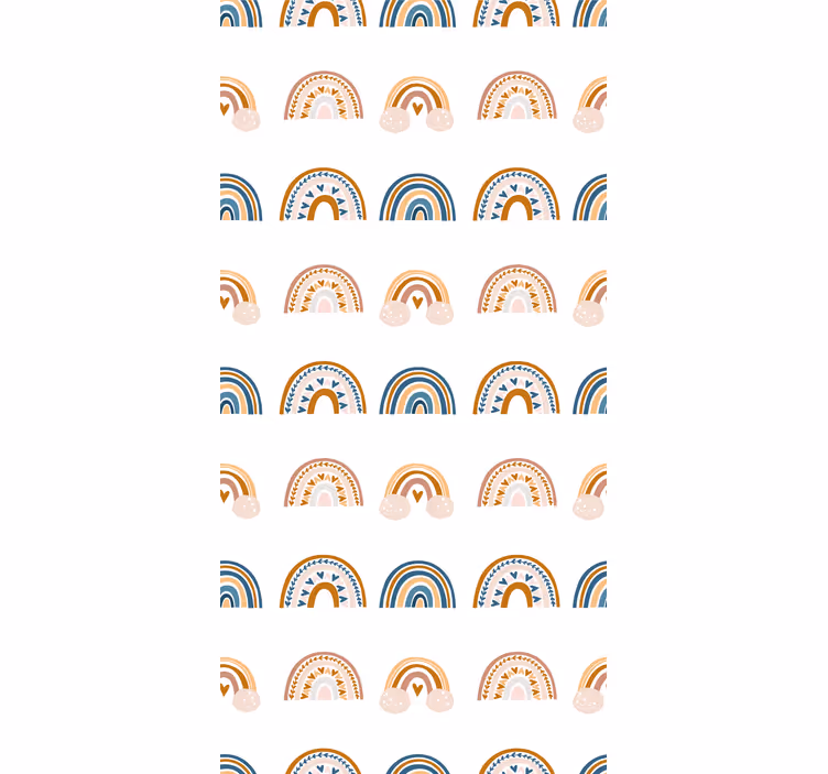 Wallpaper childrens room nordic rainbow designs - TenStickers