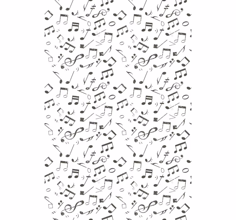Wallpaper childrens room musical notation flow - TenStickers
