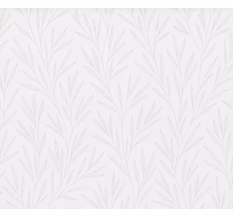 Bathroom wallpaper with delicate leaf pattern - TenStickers