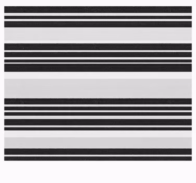 Bathroom wallpaper black and white stripes - TenStickers