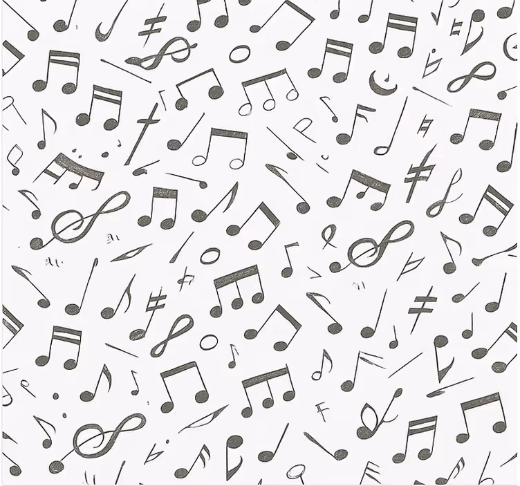 Wallpaper teenage bedroom music notes design - TenStickers