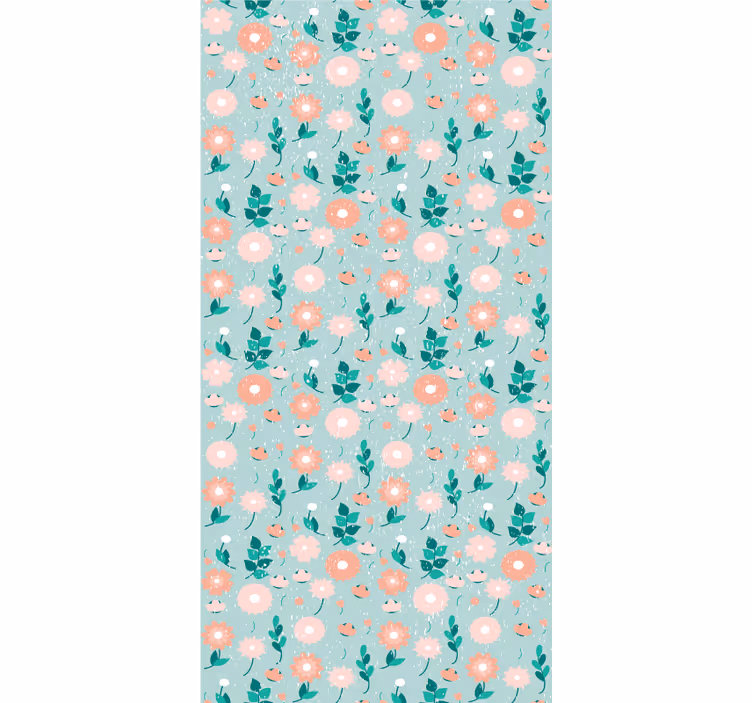 Peach-colored blossoms wallpaper teenage bedroom - TenStickers
