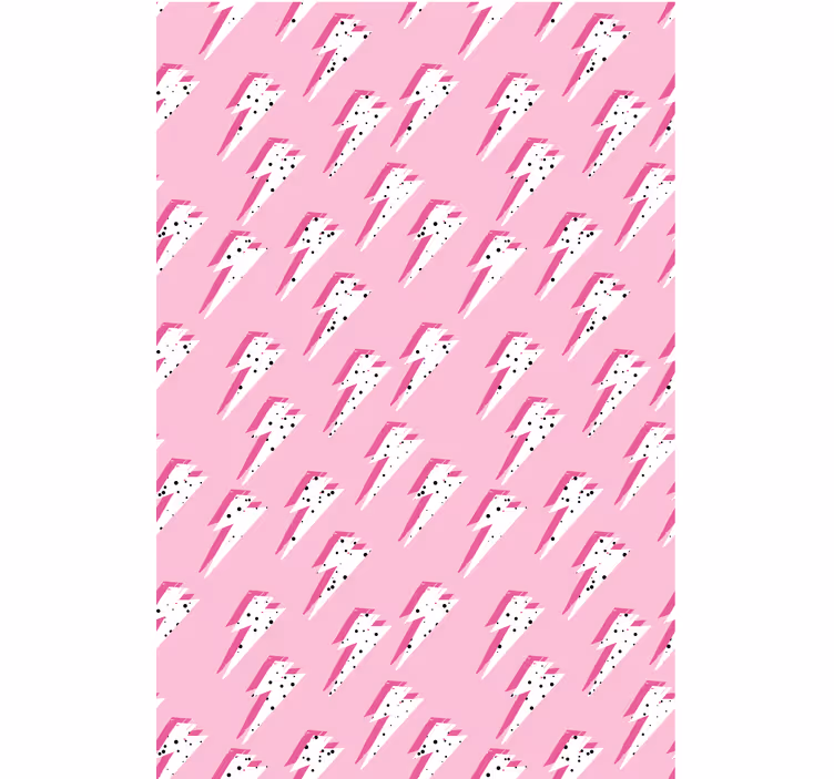 Wallpaper teenage bedroom white rays on pink - TenStickers