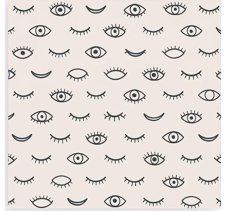 Wallpaper teenage bedroom eyelash eye design - TenStickers