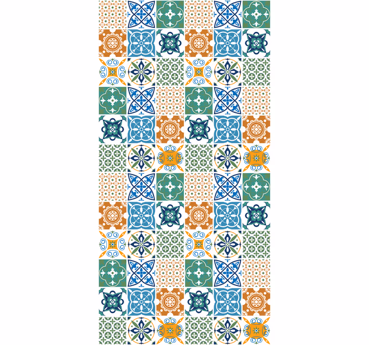 Kitchen wallpaper with porcelain tile design - TenStickers